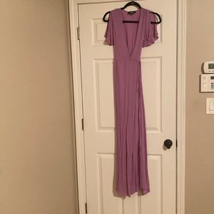 Purple wrap maxi
